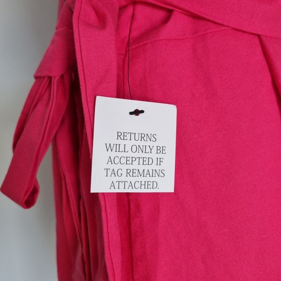 The Fated Pink Linen Blend Wrap Blazer Mini Dress Size 12 - Picture 6 of 6